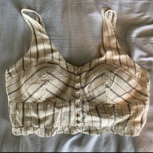 American Eagle button up crop top